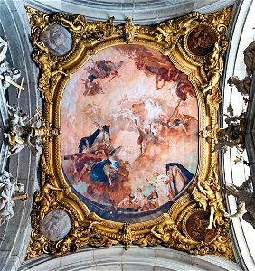 Interior of Santi Giovanni e Paolo (Venice) - The Glory of St. Dominic by Piazzetta