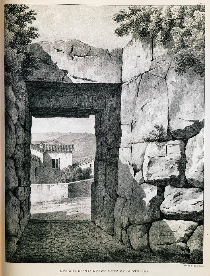 Interior view of the Great Gate at Alatrium - Dodwell Edward - 1834