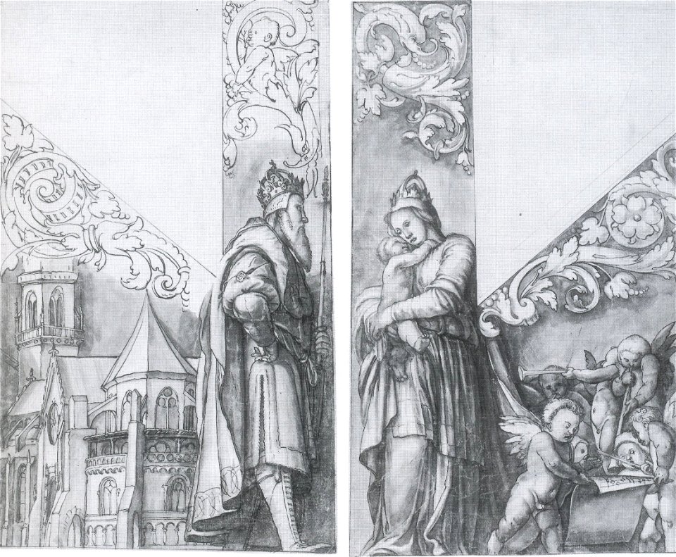 Inner Panels of Organ Shutters at Basel Cathedral, after Hans Holbein the Younger