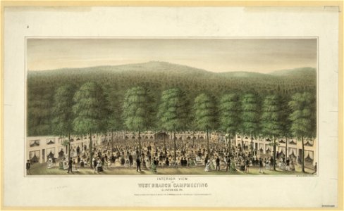 Interior view of West Branch camp meeting, Clinton Co., Pa. - by W.H. Rease. LCCN94515551