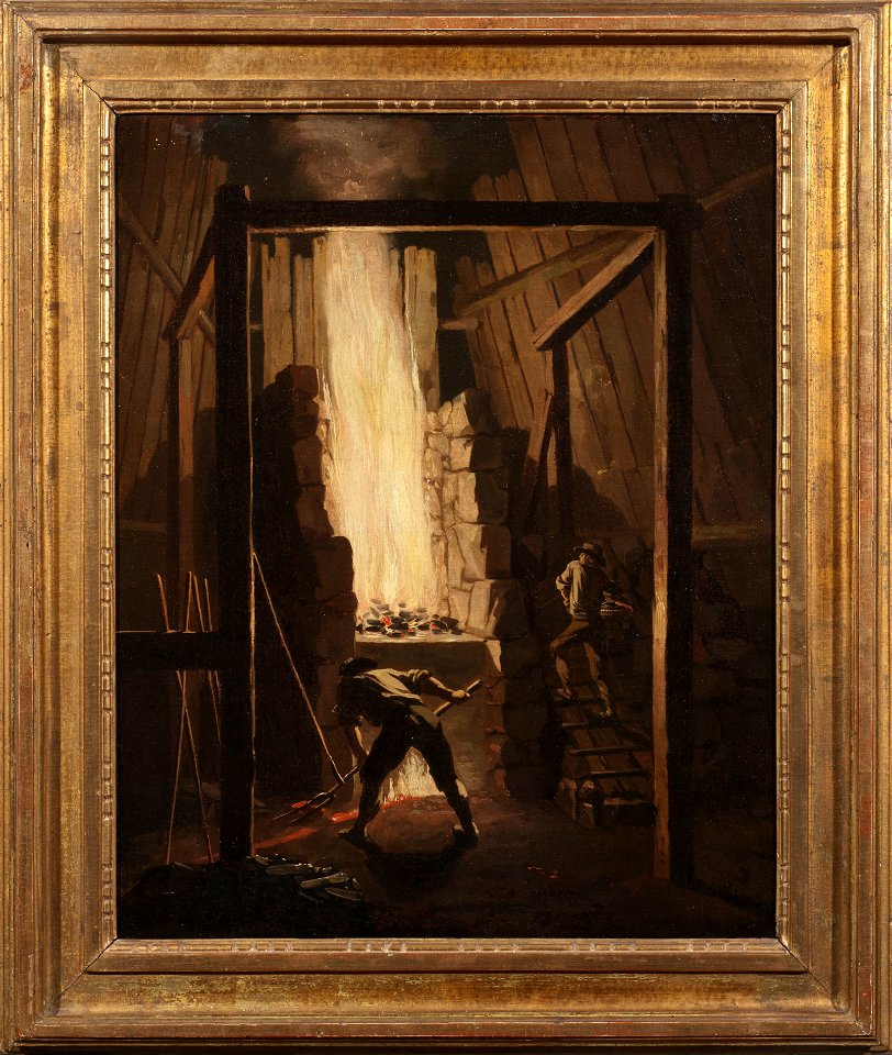 Interior of a Copper Foundry in Falun (Pehr Hilleström d.ä.) - Nationalmuseum - 23899