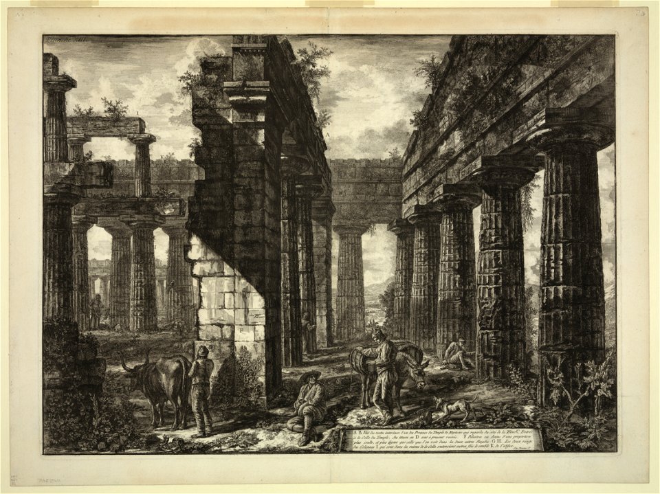Interior view of the Temple of Neptune, Paestum, plate 13 LCCN2009633838