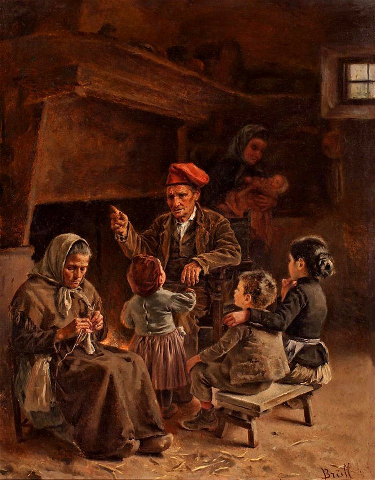 Interior de casa rural - Joan Brull i Vinyoles (1863-1912)