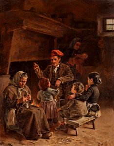 Interior de casa rural - Joan Brull i Vinyoles (1863-1912)