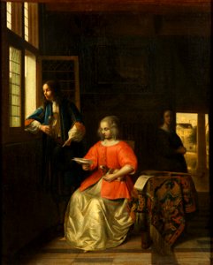 Interior with a Young Lady Reading a Letter (Pieter de Hooch) - Nationalmuseum - 17474