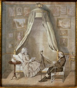 Interior with Count Claes Ekeblad and his Wife Brita, née Horn (Lorentz Svensson Sparrgren) - Nationalmuseum - 25371