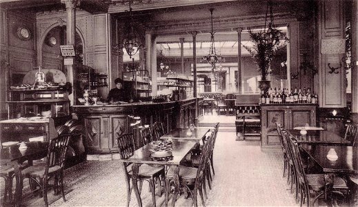 Interior of Café de la Régence anno 1906
