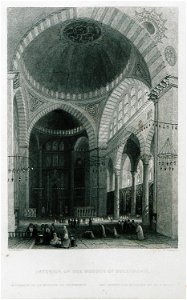 Interior of the mosque of Suleimaniè - Pardoe Julia - 1838