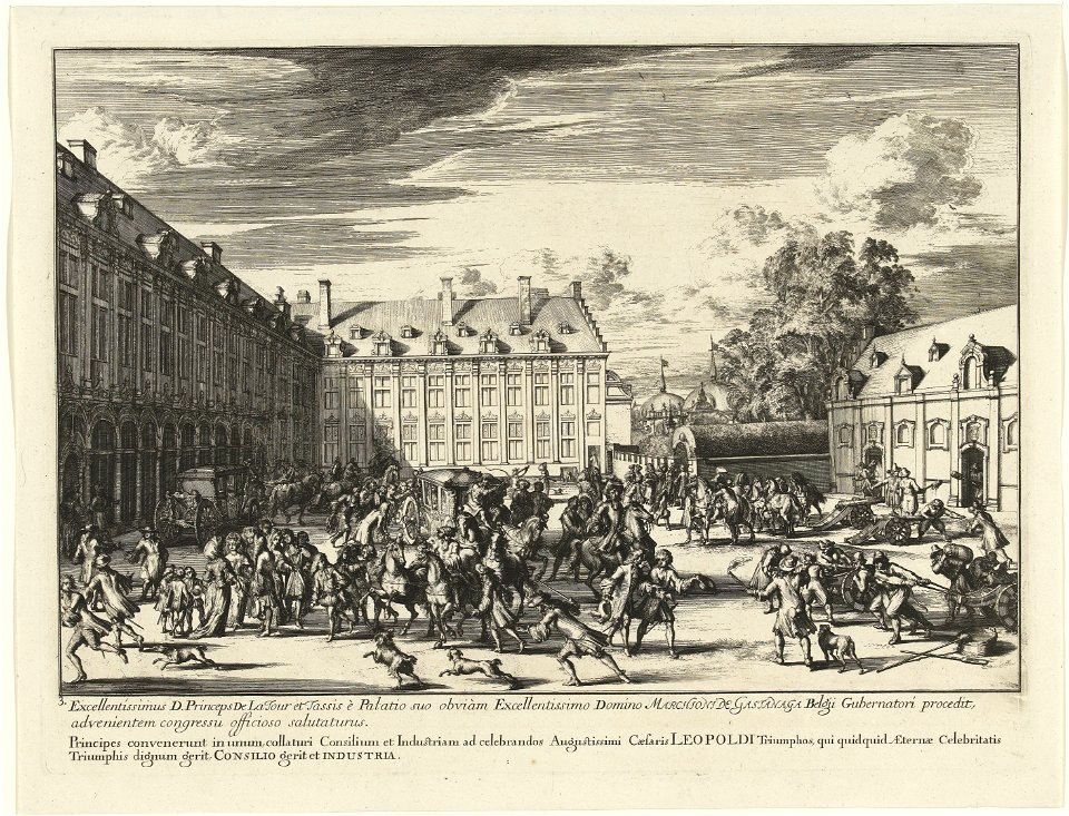 Intocht van Leopold I in Brussel, 1686, Romeyn de Hooghe, 1686-1687