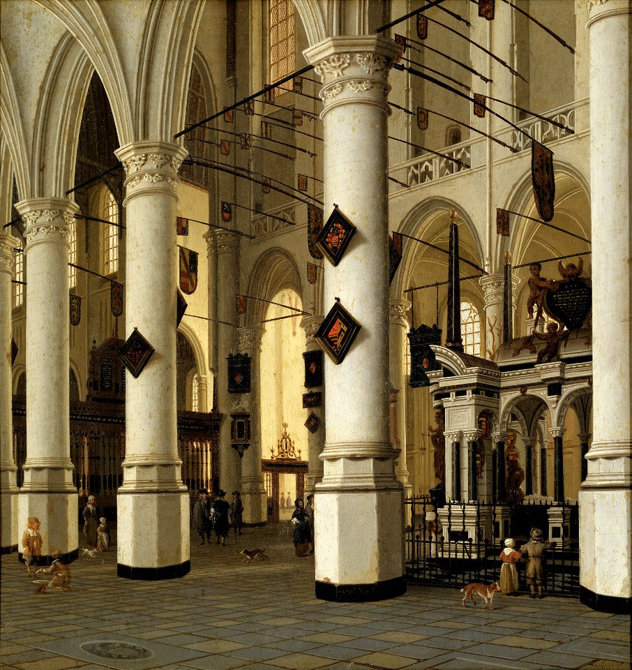 Interior of Nieuwe Kerk, Delft (Hendrick Cornelisz van Vliet) - Nationalmuseum - 17686