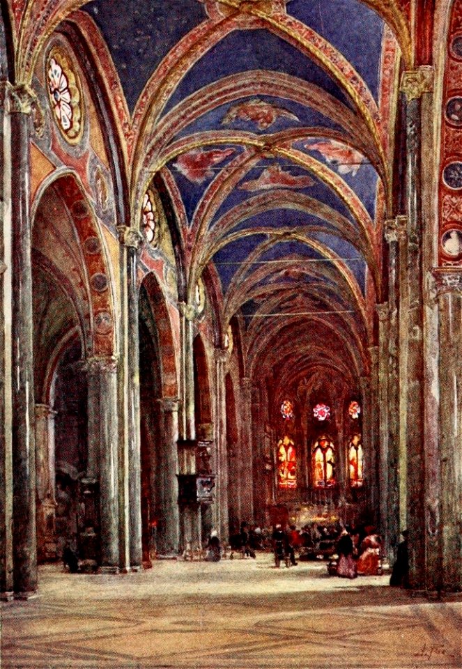 Interior of Santa Maria sopra Minerva by Alberto Pisa (1905)
