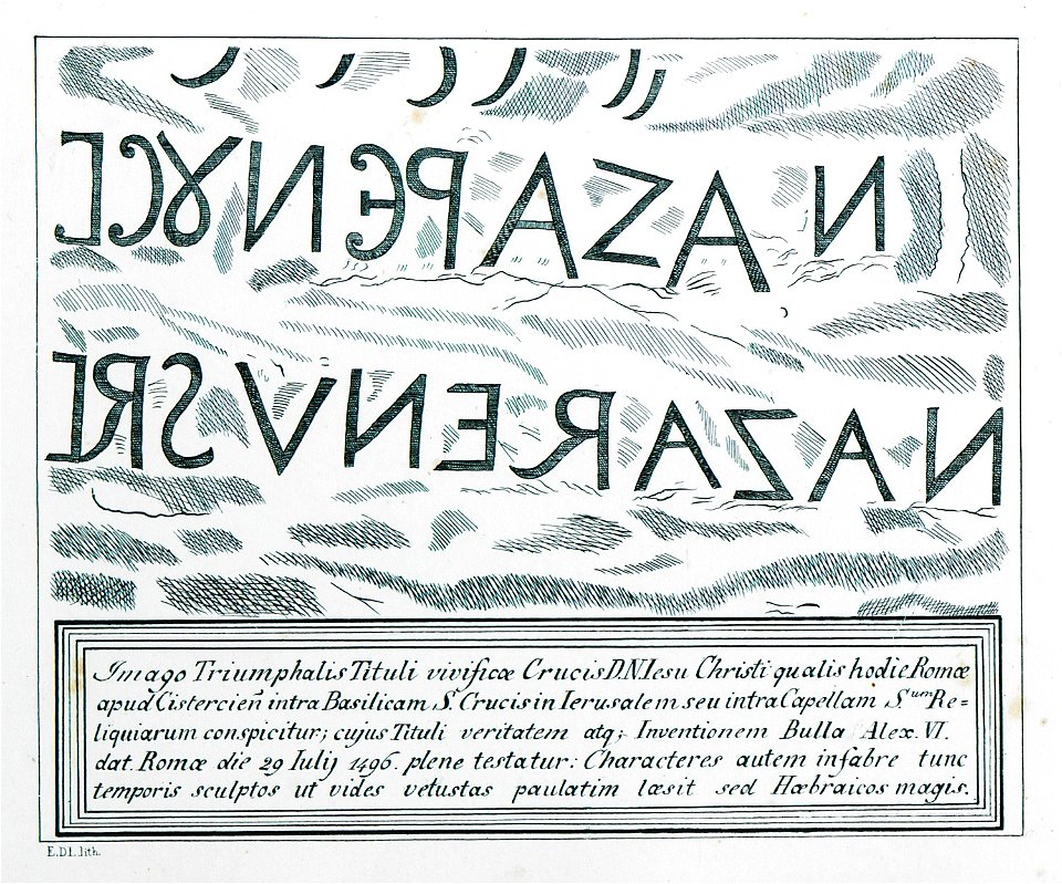 Inscription kept in the Basilica of the Holy Cross - Godard - Faultrier Victor - 1857