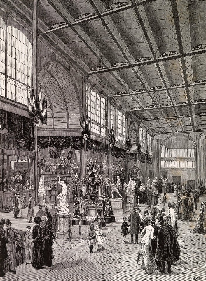 Intérieur de la section italienne, dans le Palais du Champ-de-Mars