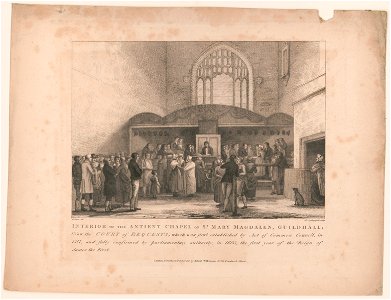 Interior of the antient chapel of St. Mary magdalen, Guildhall; - G. Jones del. ; M. Springsguth sculp. LCCN2012649662