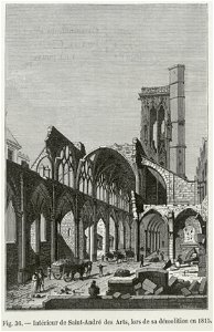 Intérieur de Saint-André des Arts, lors de sa démolition en 1815