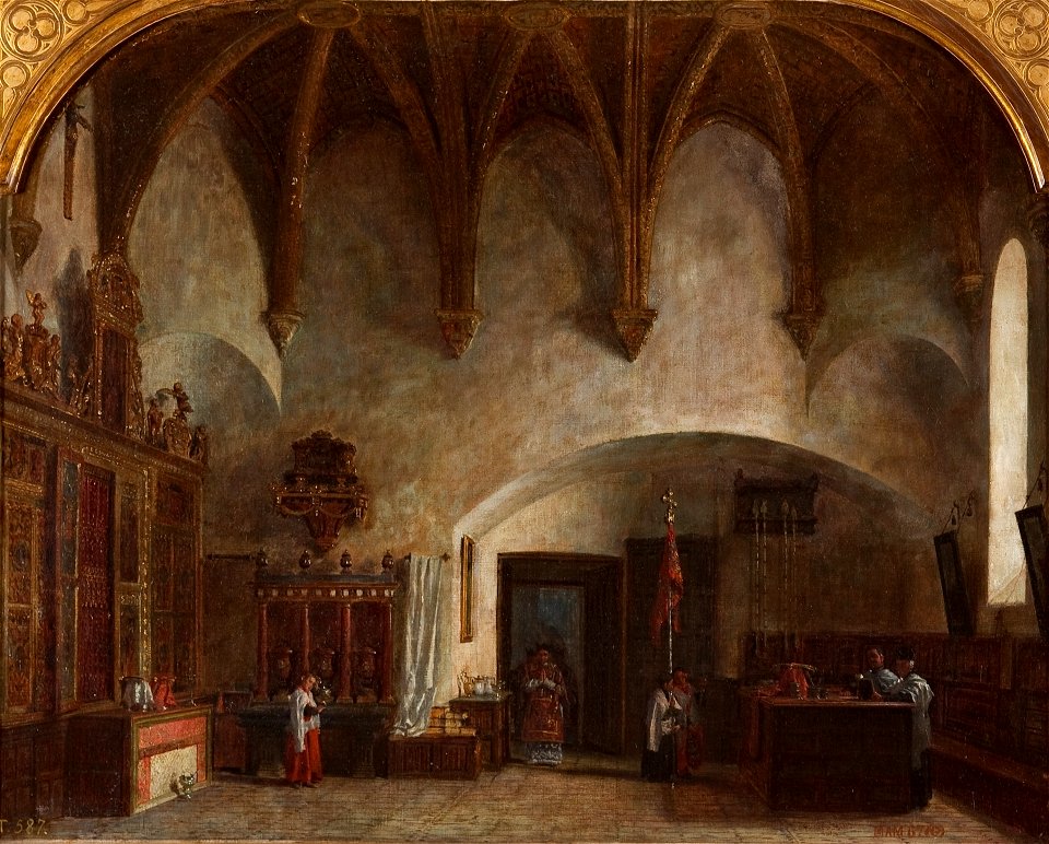 Interior de la sacristía menor en la catedral de Ávila, por Pablo Gonzalvo