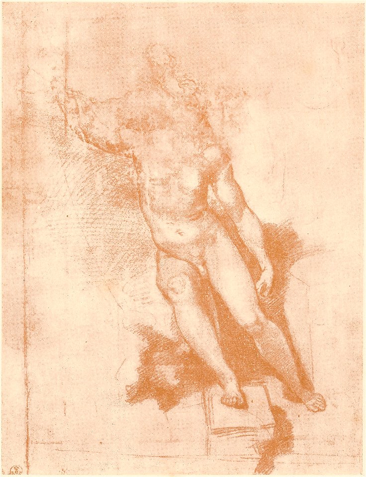 Inv.no.545E,Gabinetto Disegni e Stampe,Uffizi,Florence drawing related to San Giovanni nel deserto da Raffaello Saint John in the Wilderness by Raphael
