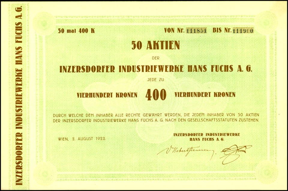 Inzersdorfer Industriewerke 1922