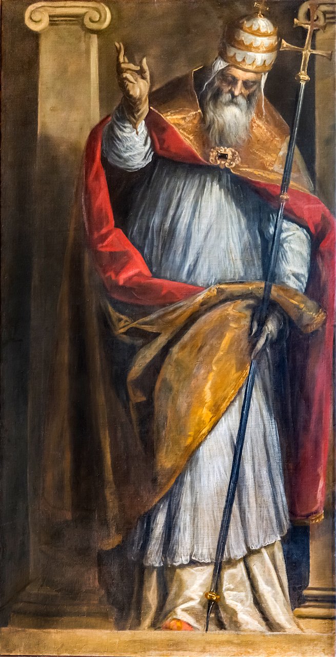 Interior of Chiesa dei Gesuiti (Venice) - sacristy - Papa Cleto - 1592-1593 - by Palma il Giovane