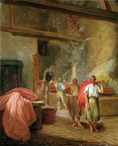 Intérieur d'un atelier de teinture, aux Gobelins (c. 1760)