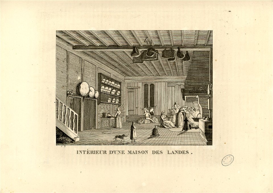 Intérieur d'une maison des Landes - Fonds Ancely - B315556101 A PELERIN 059