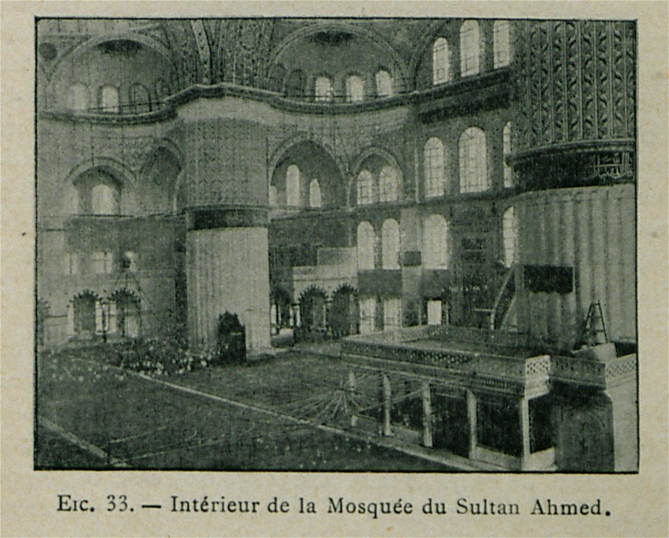 Intérieur de la Mosquée du Sultan Ahmed - Beauregard J - 1896