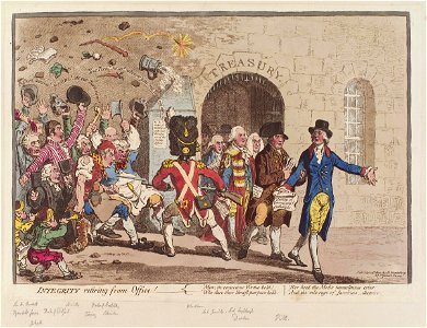 Integrity retiring from office! by James Gillray