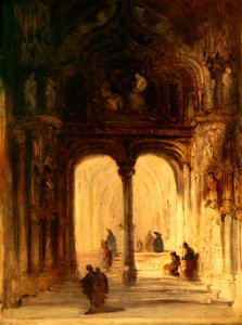 Interior de Iglesia - Jenaro Pérez Villaamil