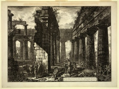 Interior view of the Temple of Neptune, Paestum, plate 13 LCCN2009633838