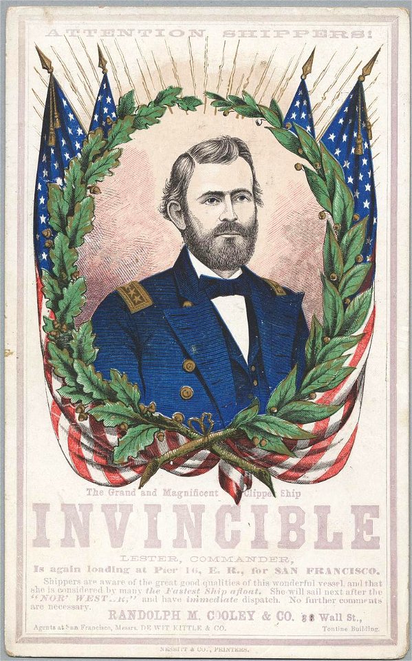 INVINCIBLE Clipper ship sailing card HN002751aA