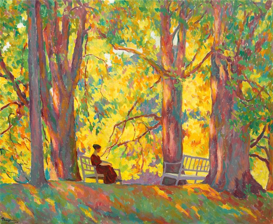 Ion Theodorescu-Sion - Femeie in parc