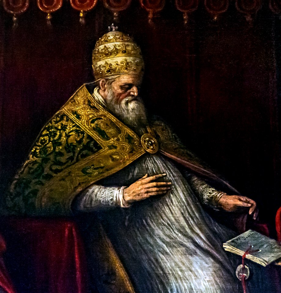 Interior of Santi Giovanni e Paolo (Venice) - Honorius III by Leandro Bassano