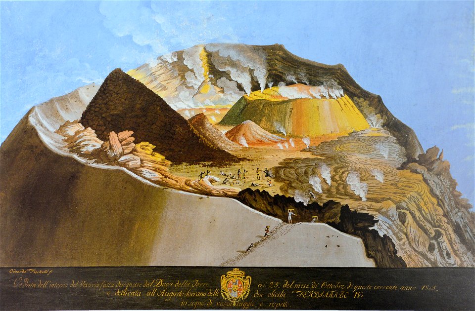 Interno del Vesuvio - Odoardo Fischetti (1805)