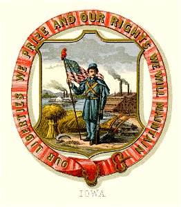 Iowa state coat of arms (1876, restored TIF)