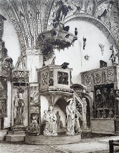 Interiör Enångers kyrka x Ferdinand Boberg