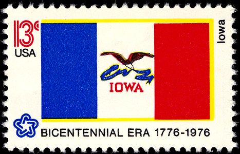 Iowa Bicentennial 13c 1976 issue
