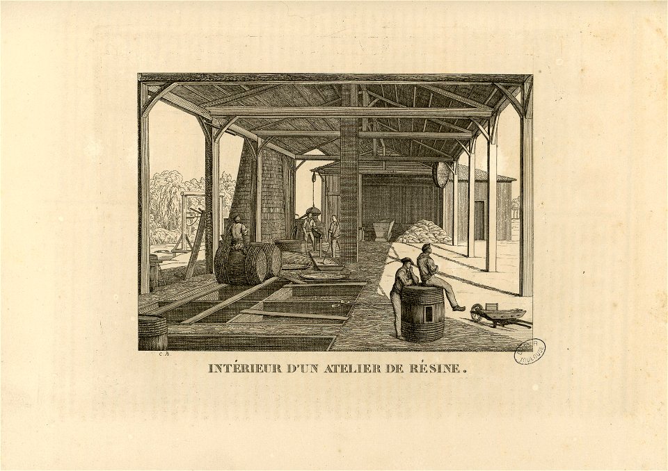 Intérieur d'un atelier de résine - Fonds Ancely - B315556101 A PELERIN 108