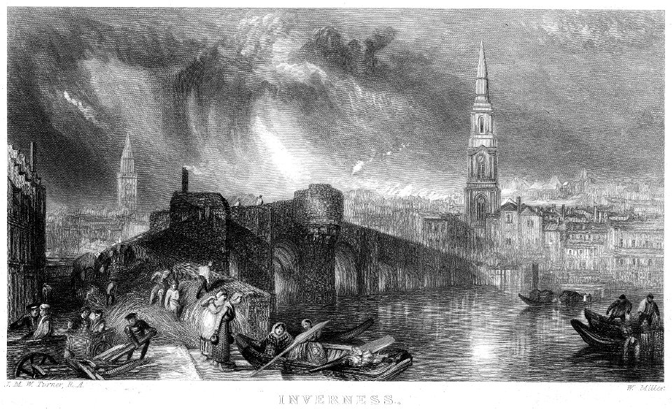 Inverness engraving by William Miller after Turner R551