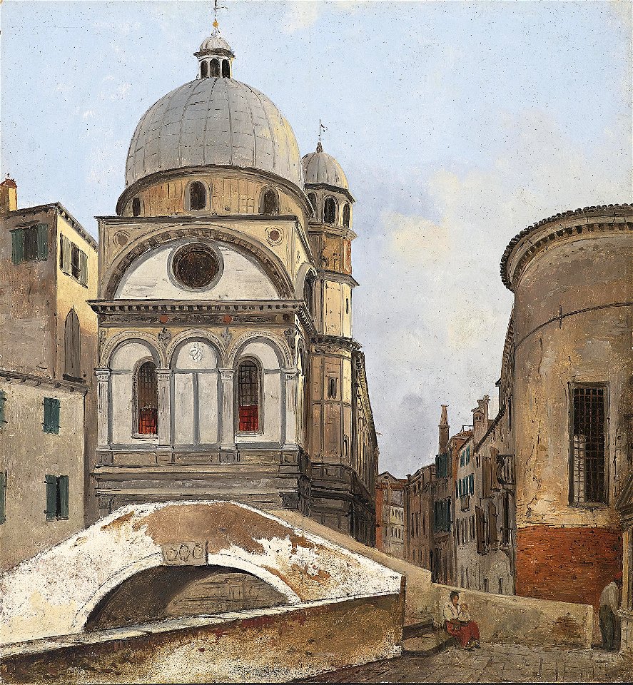 Ippolito Caffi Santa Maria dei Miracole e Santa Maria Nova