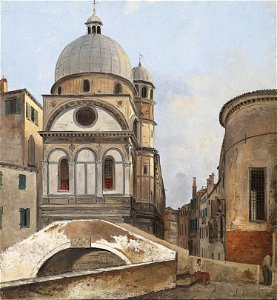 Ippolito Caffi Santa Maria dei Miracole e Santa Maria Nova