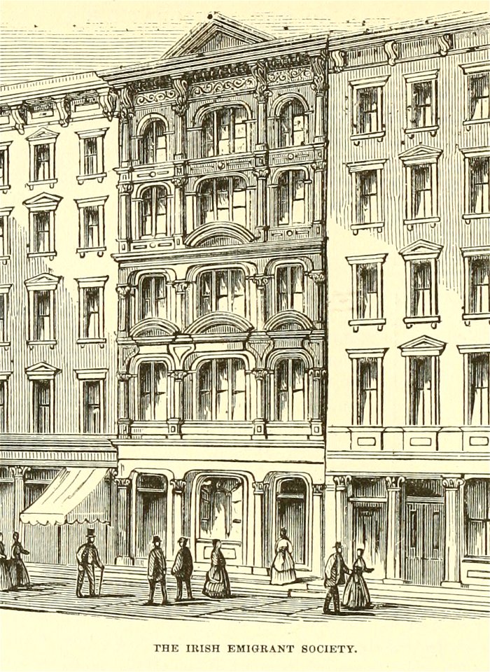 Irish Emigrant Society building, New York City, Valentine's Manual (crop 2)