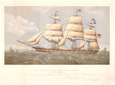 Iron Clipper Ship Myrtle Holme - James Ritchie, Commander - RMG PY8596