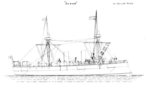Irene - Brassey's Naval Annual 1888-9. Free illustration for personal and commercial use.