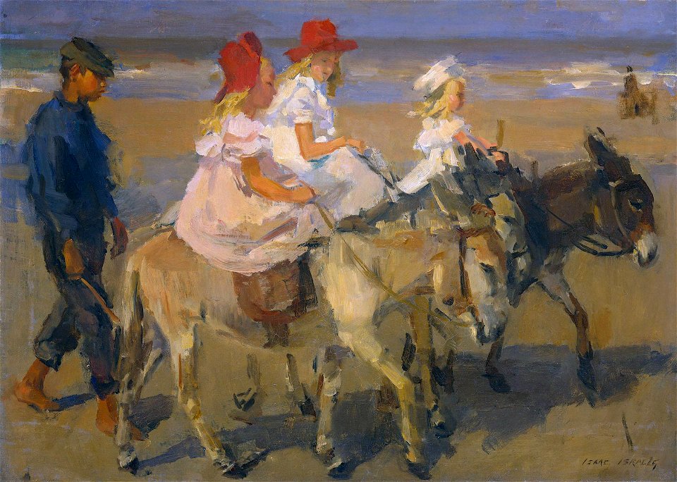 Isaac Israëls - Ezeltje rijden langs het strand