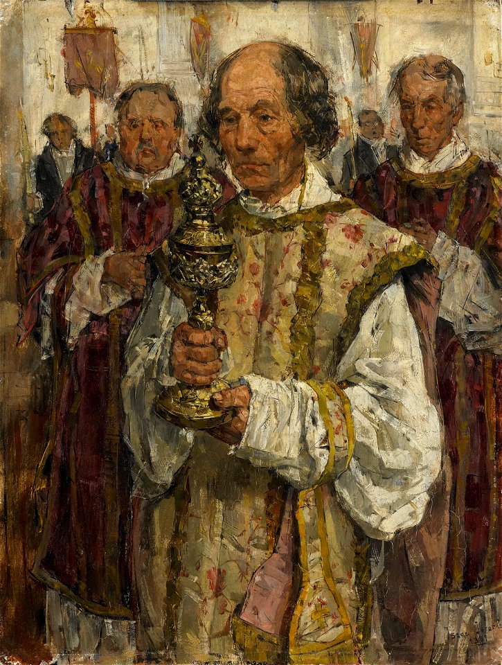 Isaac Israëls - Processie in de Oud-Katholieke kerk te Den Haag