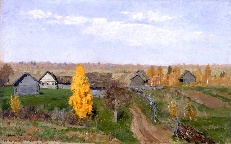 Isaac Levitan - Golden autumn. Slobodka - Google Art Project