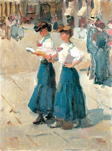 Isaac Israëls - Midinettes op de Place Vendome, Parijs