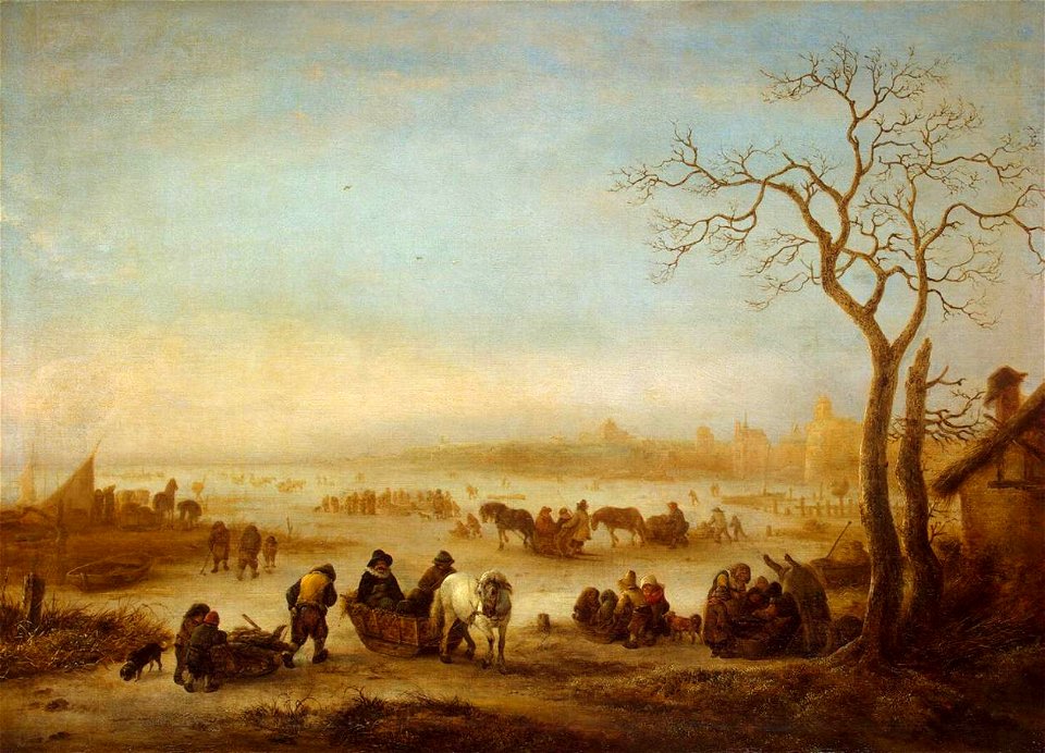 Isaac van Ostade - Frozen Lake - WGA16765