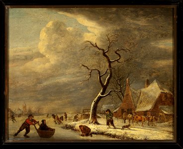 Isaac van Ostade - On the frozen canal - M.Ob.1822 MNW - National Museum in Warsaw