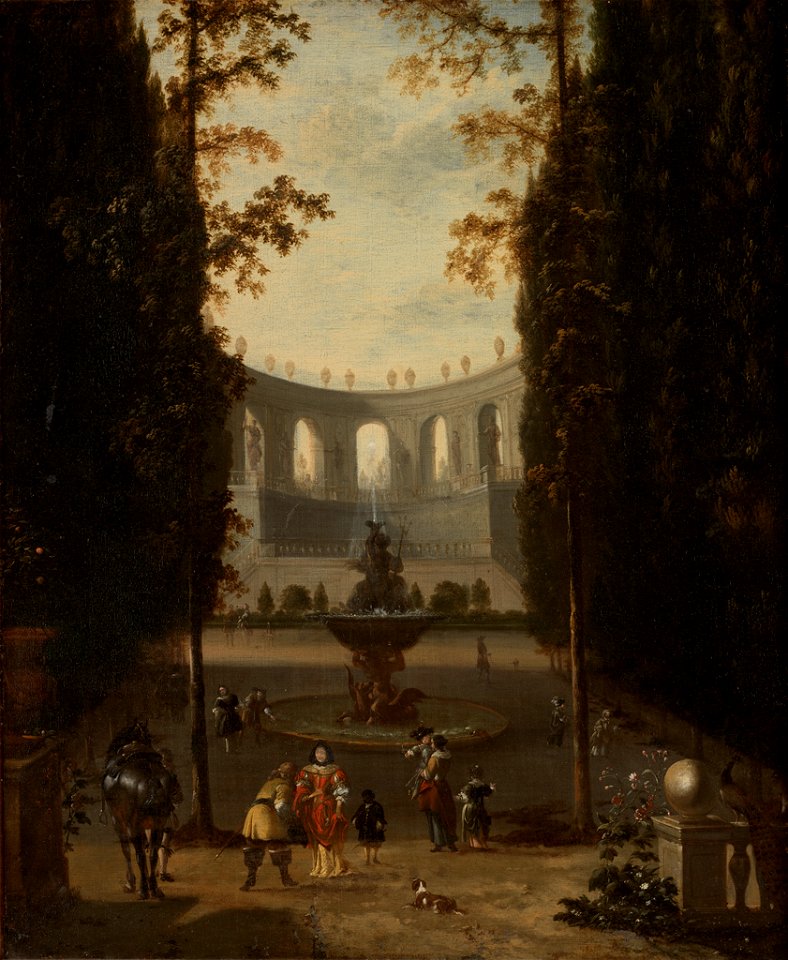 Isaac de Moucheron - Landscape with Fountain - 54.147.83 - Rhode Island School of Design Museum